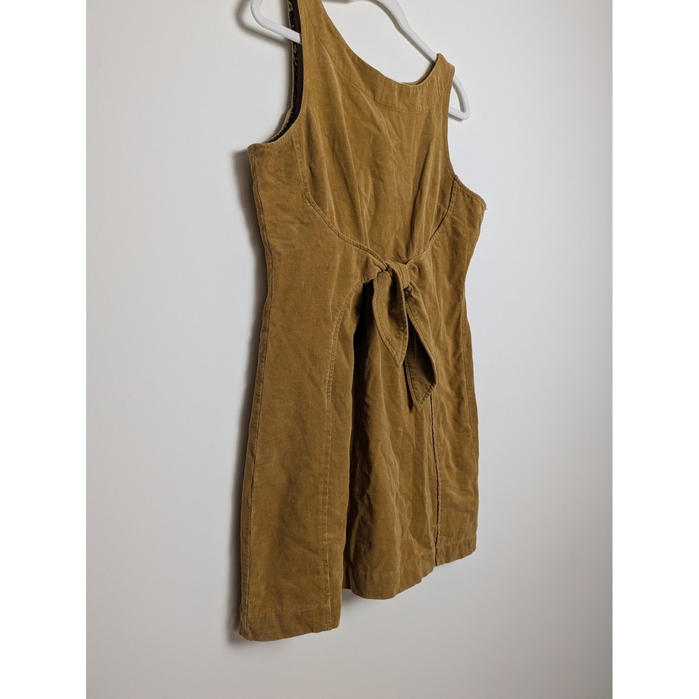 Anthropologie‎ Holding Horses Womens 12 Mustard Yellow Corduroy Sleeveless Dress - Picture 6 of 15